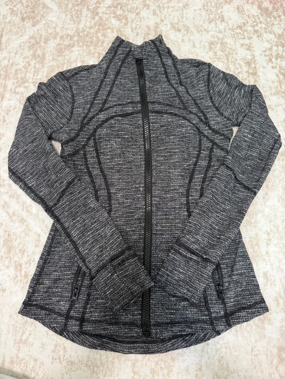 Lululemon Define Jacket Coco Pique Black White Size 6